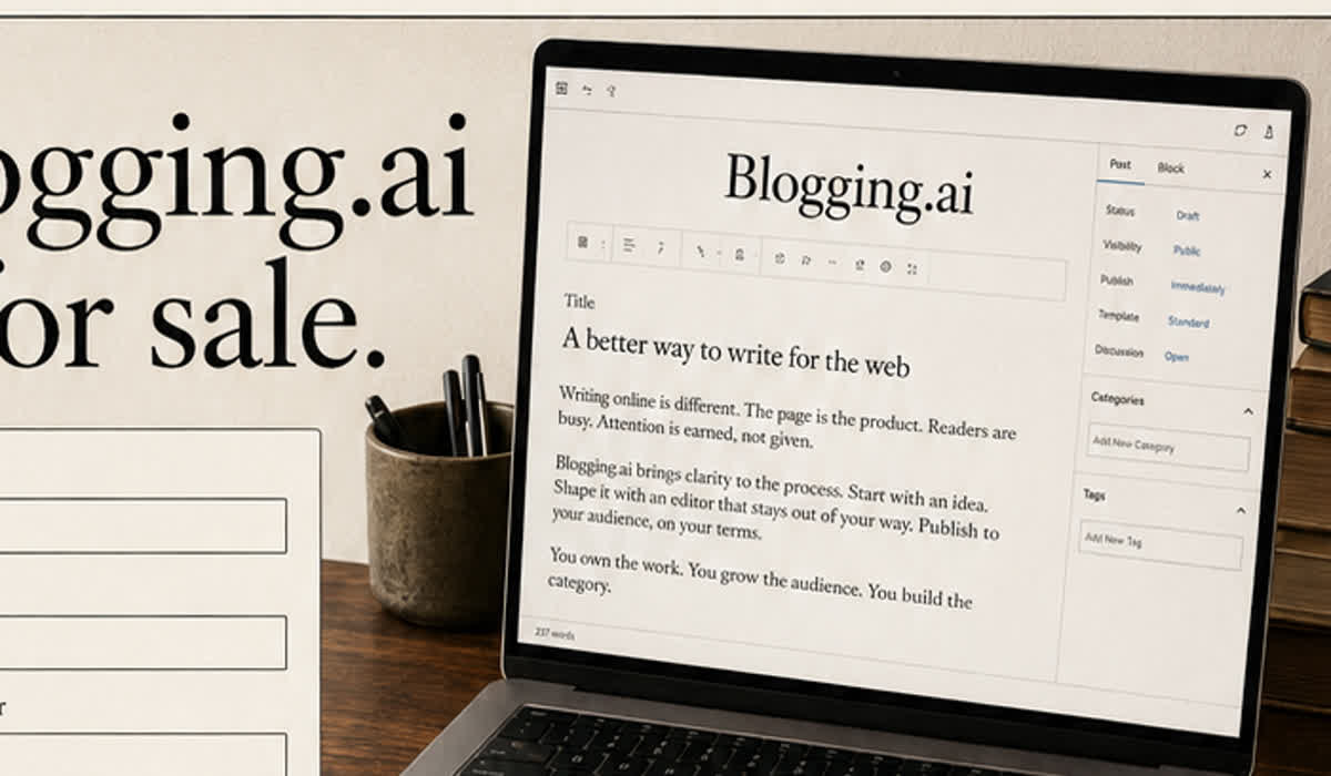 Three publishing platform plans compared beside a laptop